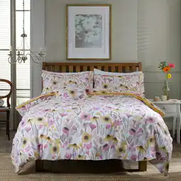 Tesco Luxurious 100% Cotton Mary Mary Duvet Cover Set White | Multi | Super King offer