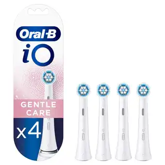 Tesco Oral-B IO Gentle Care White Electric Toothbrush Heads 4 pack offer