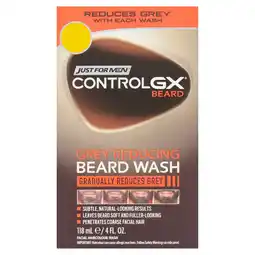 Tesco Just for Men ControlGX Grey Reducing Beard Wash 118ml offer