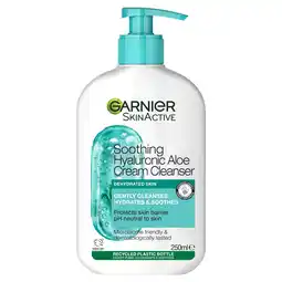 Tesco Garnier Skinactive Soothing Aloe Cream Cleanser 250ml offer