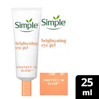 Tesco Simple Protect and Glow Brightening Eye Gel 25ml offer