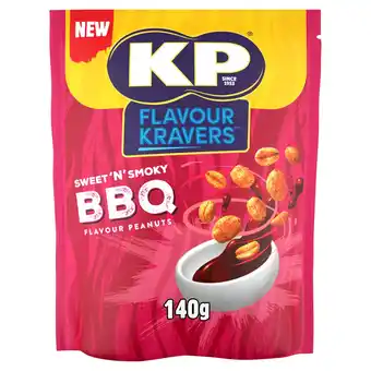 Tesco KP Flavour Kravers Sweet'N'Smokey BBQ Flavour Peanuts 140g offer