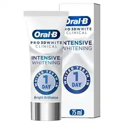 Tesco Oral-B 3D White Clinical Intensive Whitening Bright Brilliance 75ml offer