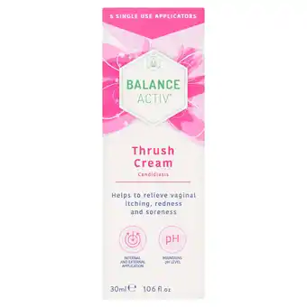 Tesco Balance Activ Thrush Cream for Candidiasis 30ml offer