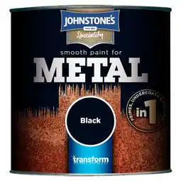 Tesco Johnstones Metal Black Paint 750Ml offer