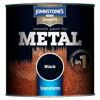 Tesco Johnstones Metal Black Paint 750Ml offer