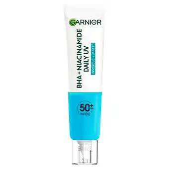 Tesco Garnier BHA + Niacinamide UV Daily Fluid SPF50 40ml offer