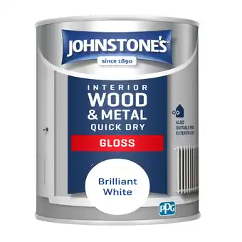 Tesco Johnstones Qd Gloss Brilliant White 750Ml offer