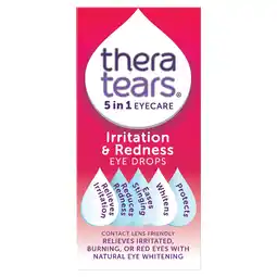 Tesco Thera Tears Irritation & Redness Eye Drops 10 Ml offer