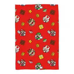 Tesco SUPER MARIO CIRCLES FLEECE BLANKET offer