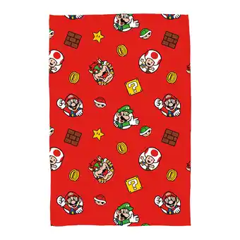 Tesco SUPER MARIO CIRCLES FLEECE BLANKET offer