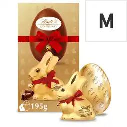 Tesco Lindt Milk Chocolate Egg with Gold Bunny 195g offer