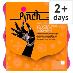 Tesco Pinch Sizzle & Spice Chicken Tikka ​& Bombay Potatoes 400g offer