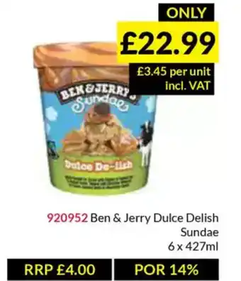 Musgrave MarketPlace Ben & Jerry Dulce Delish Sundae offer