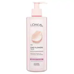 Tesco L'Oreal Paris Flowers Cleansing Milk Dry Sensitive 400Ml offer