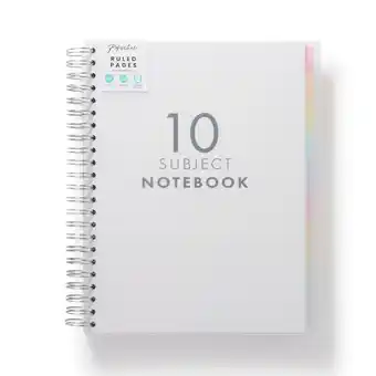 Tesco Paperchase Rainbow A4 10 Subject Notebook offer