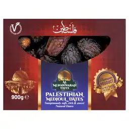 Tesco Al MUNAWWARAH PALETIAN MEDJOOL DATES 900G offer