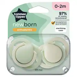 Tesco Tommee Tippee Newborn Soothers, 0-2 months, Pack of 2 offer