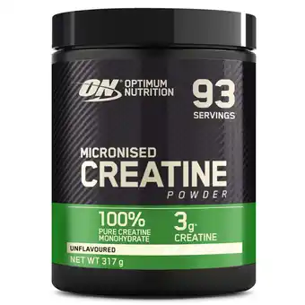 Tesco Optimum Nutrition Micronised Creatine Powder - UnFlavoured 317g offer