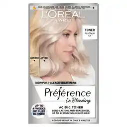 Tesco L'Oreal Paris Preference Platinum Ice Toner offer