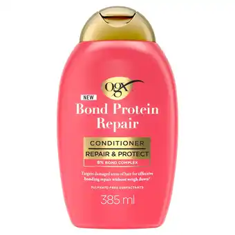 Tesco OGX Bond Protein Repair Conditioner 385ml offer