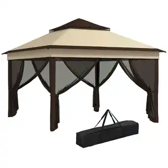 Tesco Outsunny 3m x 3m Pop Up Gazebo Shelter with Netting, Height Adjustable offer