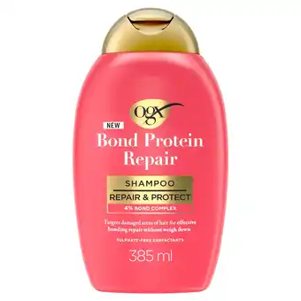 Tesco OGX Bond Protein Repair Shampoo 385ml offer