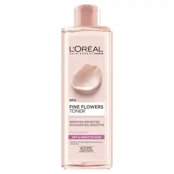 Tesco L'Oreal Fine Flowers Toner 400Ml offer