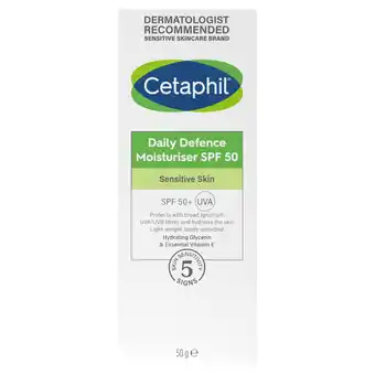 Tesco Cetaphil Daily Defence Moisturiser Spf 50+ 50G offer