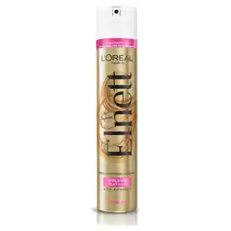 Tesco L'Oreal Paris Elnett Volume Strong Hold Hair Spray 400Ml offer