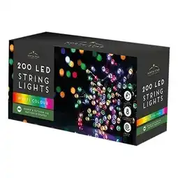 Tesco 200 Multicoloured LED Battery Operated String Lights 20m offer