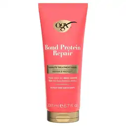 Tesco OGX Bond Protein Repair 1-Minute Treatment Mask 200ml offer