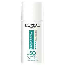 Tesco L'Oreal Paris Bright Reveal Daily Fluid Tinted Glow Pearl SPF50 50ml offer