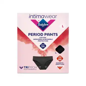 Tesco Bodyform Cotton Period Pants Washable Underwear L offer