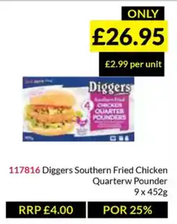 Musgrave MarketPlace Diggers Southern Fried Chicken Quarterw Pounder offer