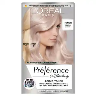 Tesco L'Oreal Paris Preference Pearly Boost Toner offer