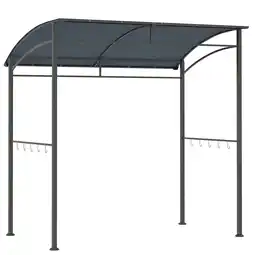 Tesco Outsunny 2M BBQ Gazebo Sun Shade with Hooks Outdoor Patio Metal offer