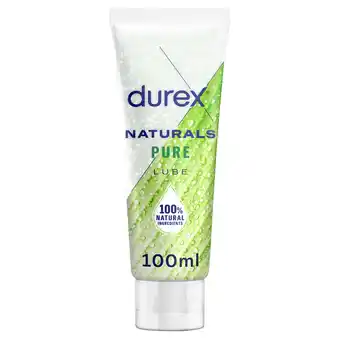 Tesco Durex Naturals Water Based Pure Lubricant Gel 100ml offer