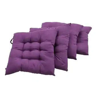 Tesco Living and Home 4Pcs Soft Thicken Seat Cushion - Purple Purple offer