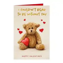 Tesco I Couldn't Bear To Be Without You Valentines Card with Envelope offer