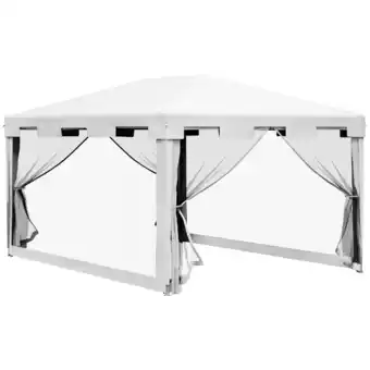 Tesco Outsunny 4m x 3m Waterproof Garden Gazebo Canopy Wedding offer