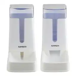 Tesco Living and Home 2 Pcs Automatic Pet Feeder and Water Dispenser Set White offer