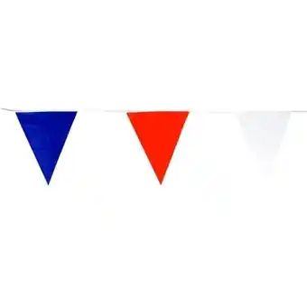 Tesco Red, White & Blue Plastic Pennant Bunting 800m (100 x 8m) offer