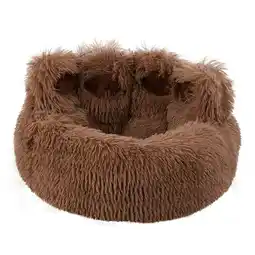 Tesco Living and Home 50cm Soft Plush Pet Bed, Brown Brown | S offer