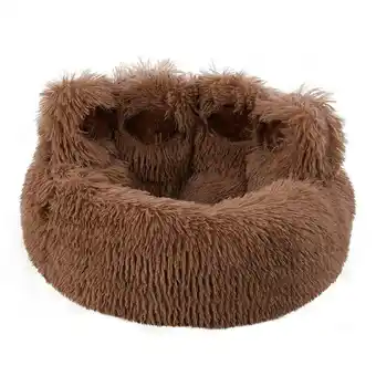 Tesco Living and Home 50cm Soft Plush Pet Bed, Brown Brown | S offer