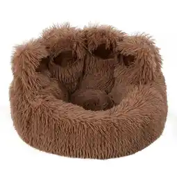 Tesco Living and Home 70cm Soft Plush Pet Bed, Brown Brown | L offer