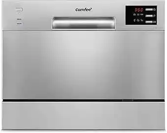 Tesco Comfee 6.5L Freestanding Compact Dishwasher with LED display, Silver offer