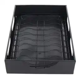 Tesco Living and Home Black Steel Pull-Out Bowl Rack for Kitchen Storage offer