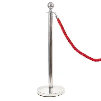 Tesco 1 Prestige Chrome Pole With 1 Red Braided Rope offer