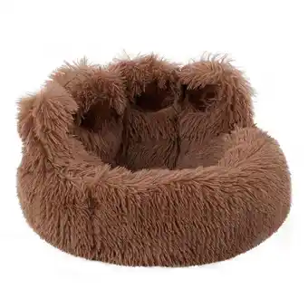 Tesco Living and Home 60cm Soft Plush Pet Bed, Brown Brown | M offer